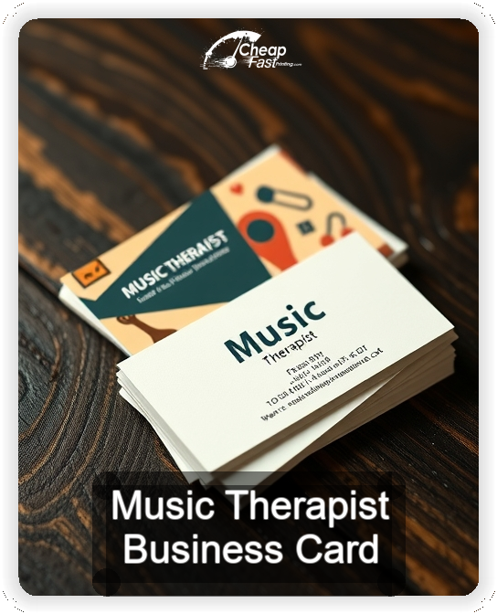Music Therapist business card design sample