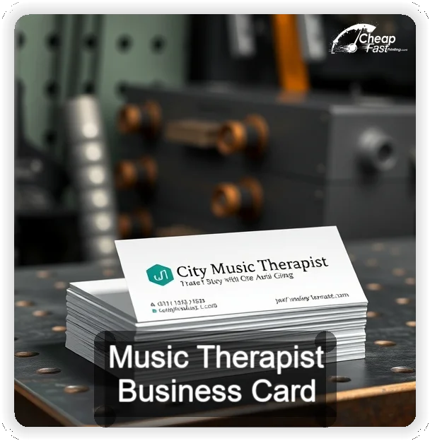 Music Therapist business card design sample