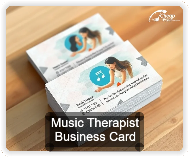 Music Therapist business card design sample