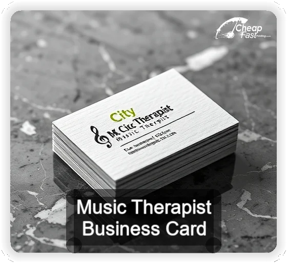 Music Therapist business card design sample
