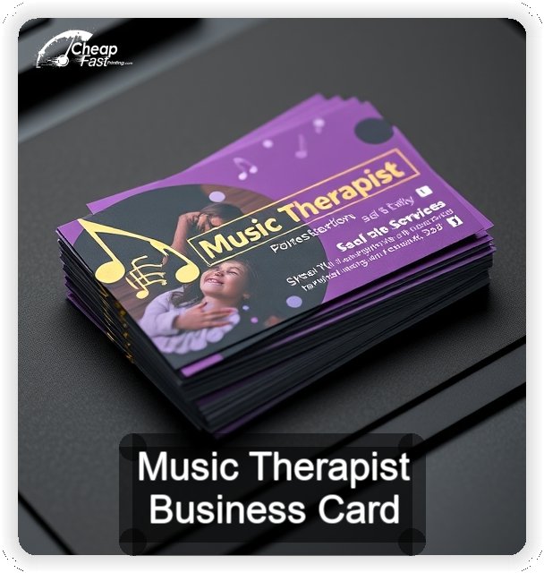 Music Therapist business card design sample