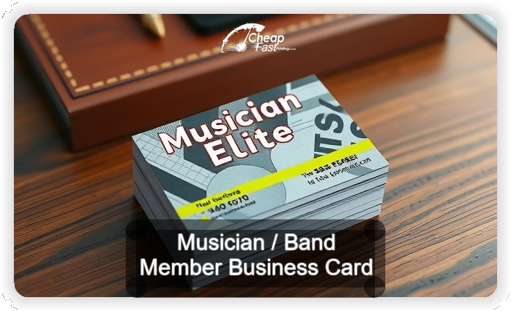 Musician Band Member business card design sample