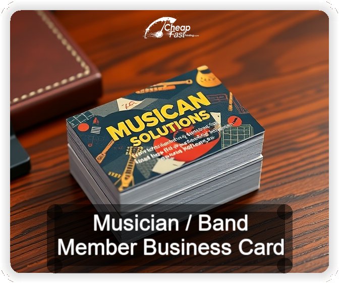 Musician Band Member business card design sample