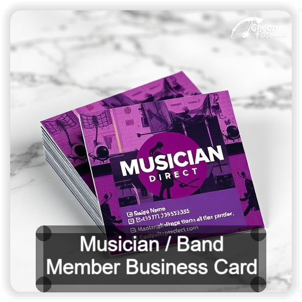 Musician Band Member business card design sample