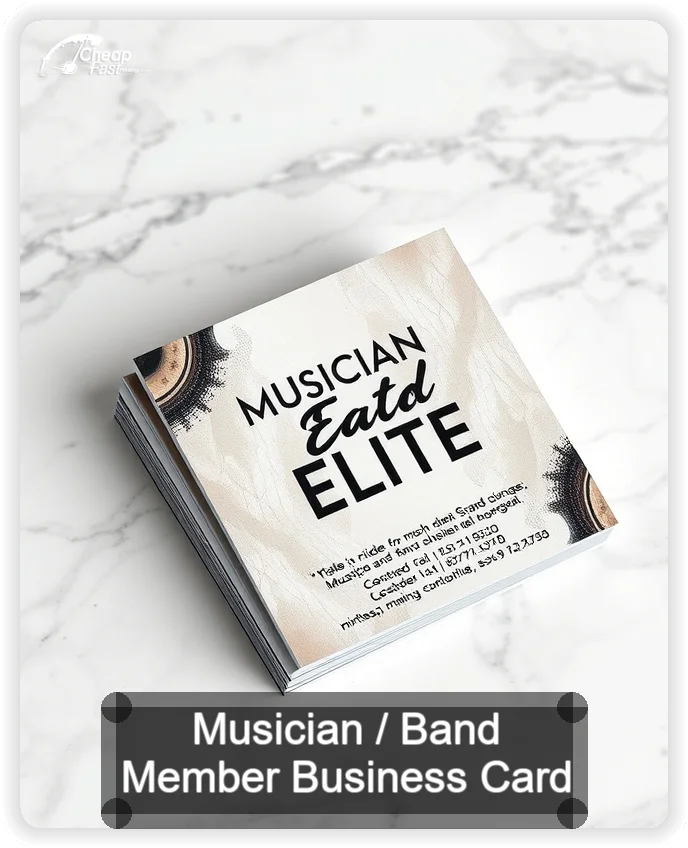 Musician Band Member business card design sample