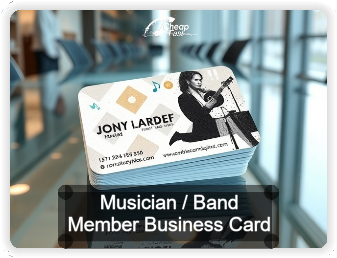 Musician Band Member business card design sample