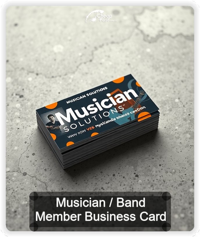 Musician Band Member business card design sample