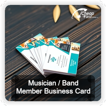 Musician Band Member business card design sample