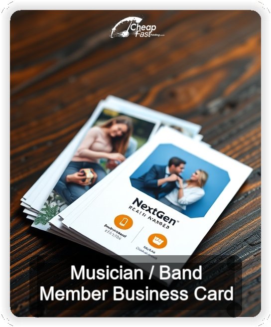 Musician Band Member business card design sample