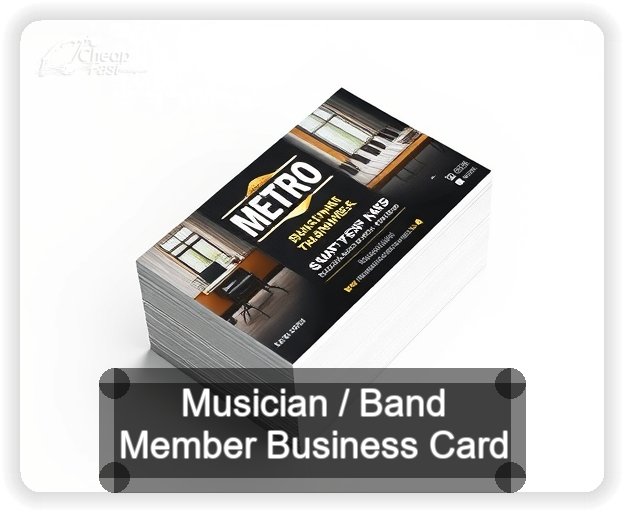 Musician Band Member business card design sample