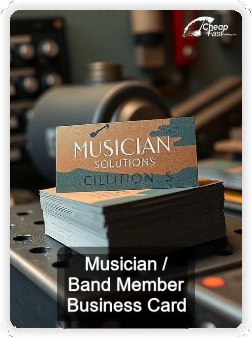 Musician Band Member business card design sample