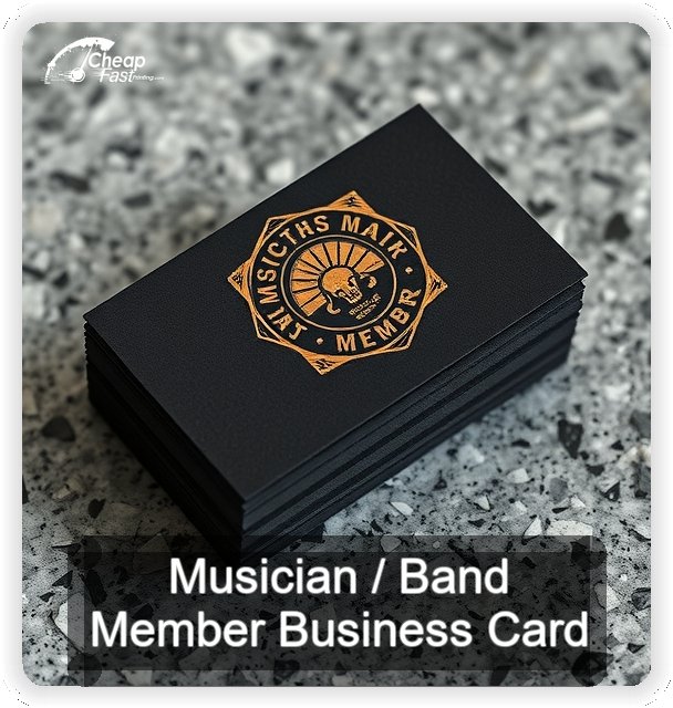 Musician Band Member business card design sample