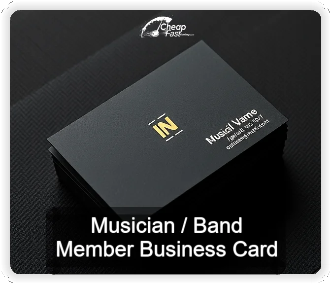 Musician Band Member business card design sample
