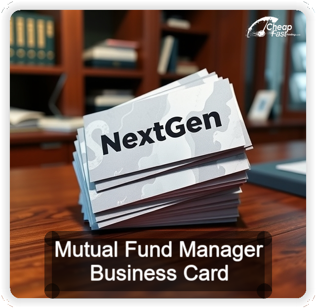 Mutual Fund Manager business card design sample