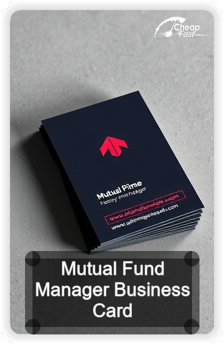 Mutual Fund Manager business card design sample