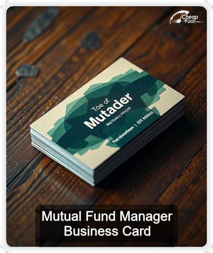 Mutual Fund Manager business card design sample