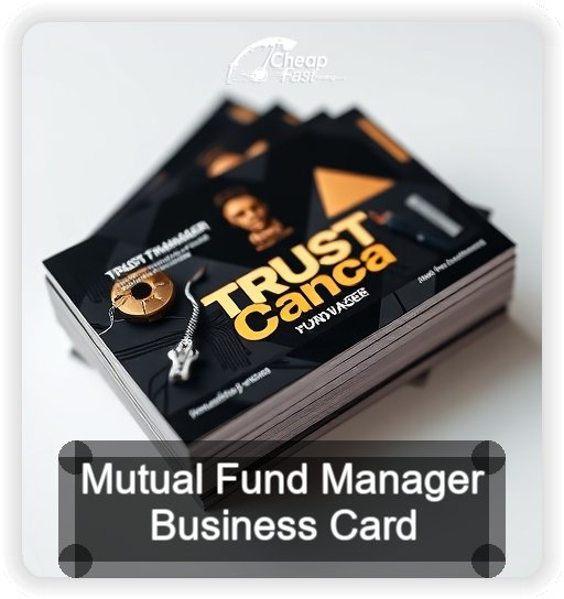 Mutual Fund Manager business card design sample