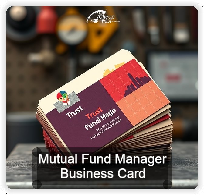 Mutual Fund Manager business card design sample