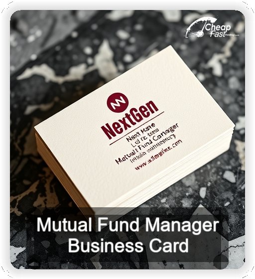 Mutual Fund Manager business card design sample