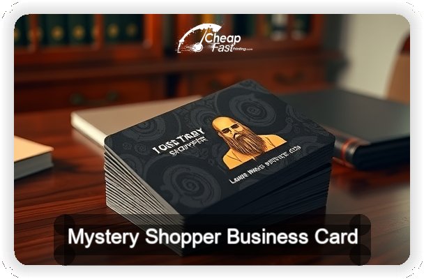 Mystery Shopper business card design sample