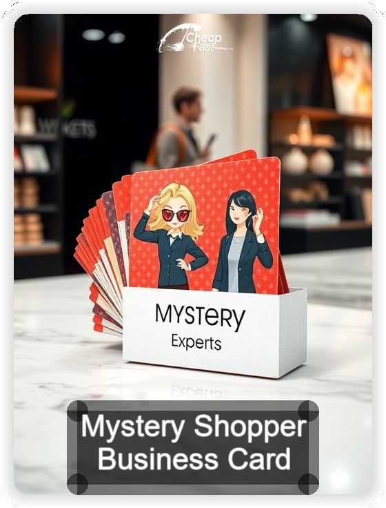 Mystery Shopper business card design sample