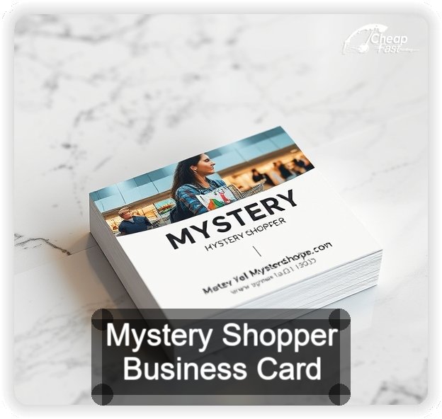 Mystery Shopper business card design sample