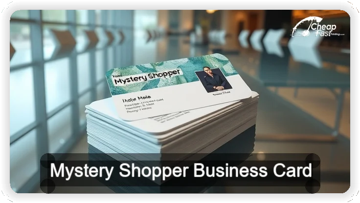 Mystery Shopper business card design sample