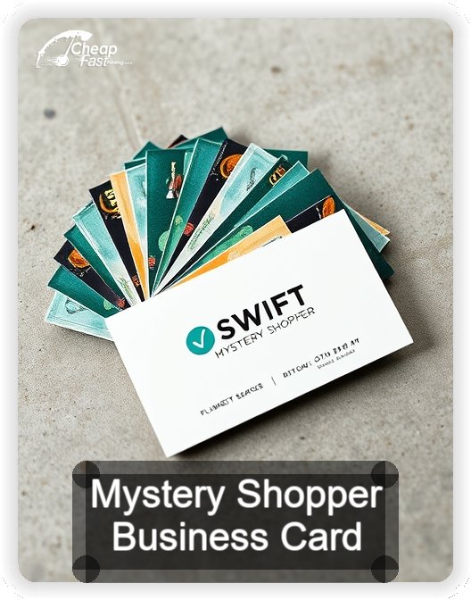 Mystery Shopper business card design sample