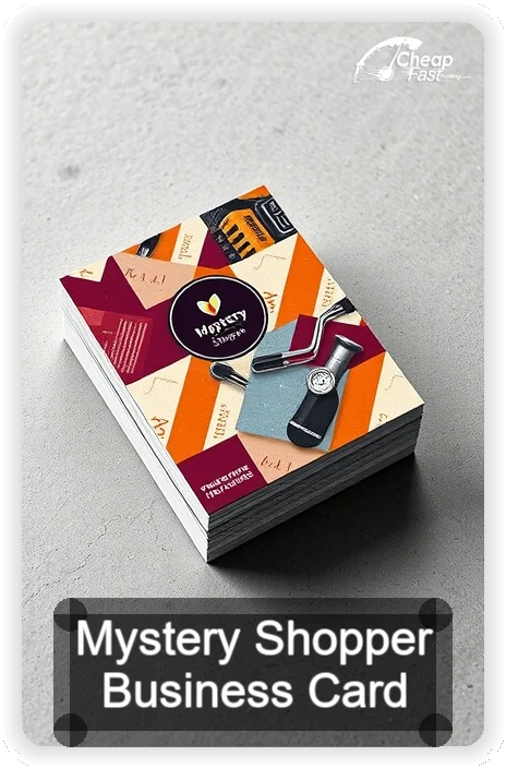 Mystery Shopper business card design sample