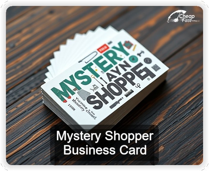 Mystery Shopper business card design sample