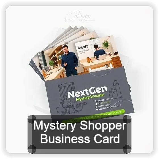 Mystery Shopper business card design sample