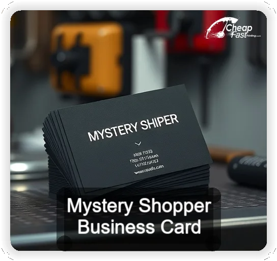 Mystery Shopper business card design sample
