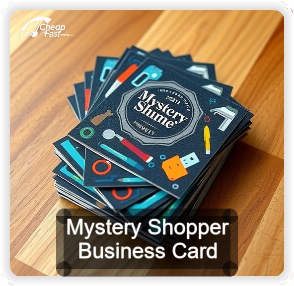 Mystery Shopper business card design sample