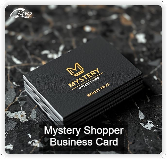 Mystery Shopper business card design sample