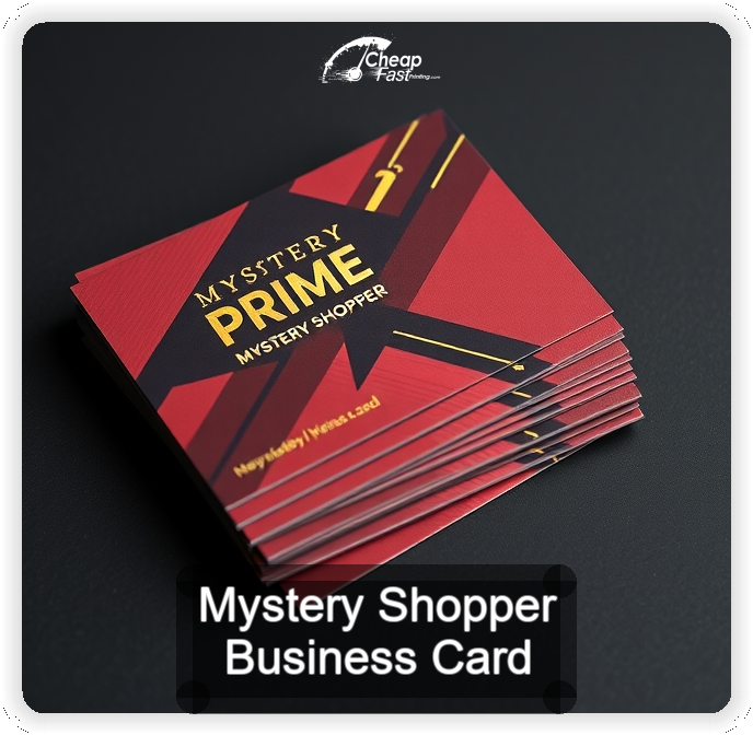 Mystery Shopper business card design sample
