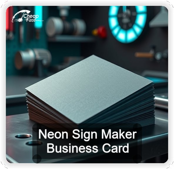 Neon Sign Maker business card design sample