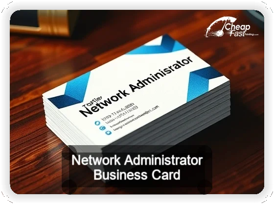 Network Administrator business card design sample