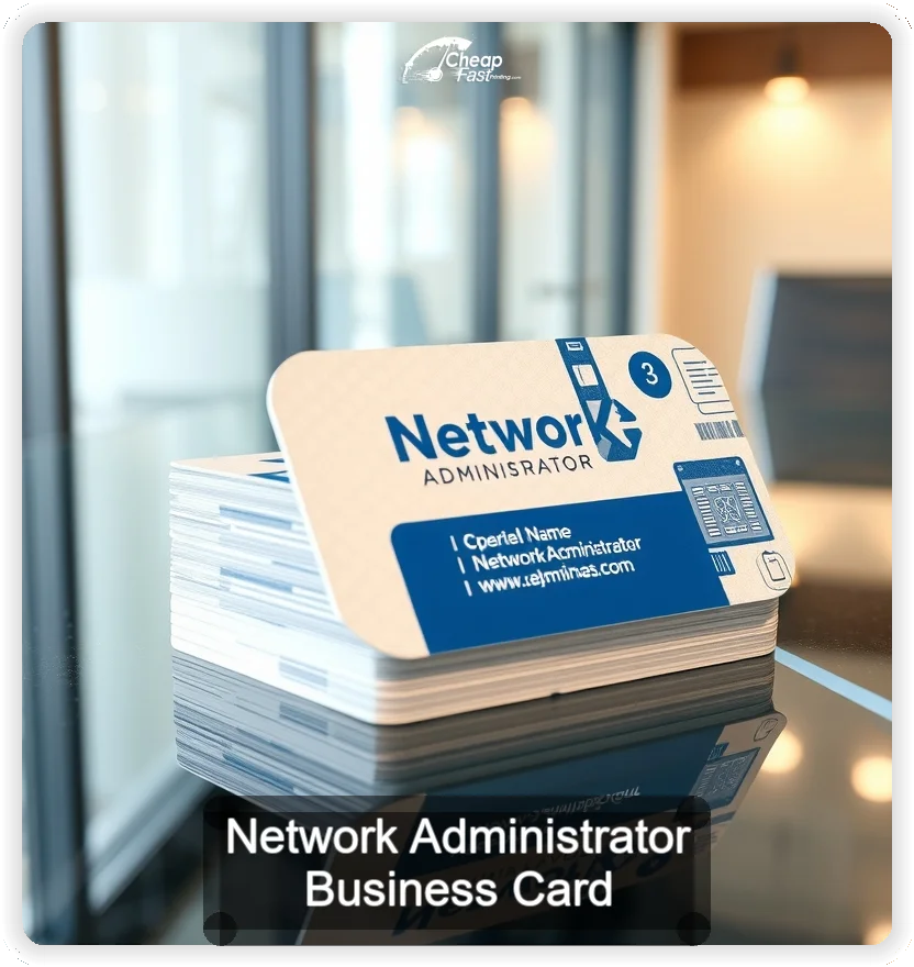 Network Administrator business card design sample
