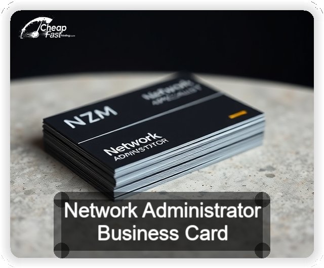 Network Administrator business card design sample