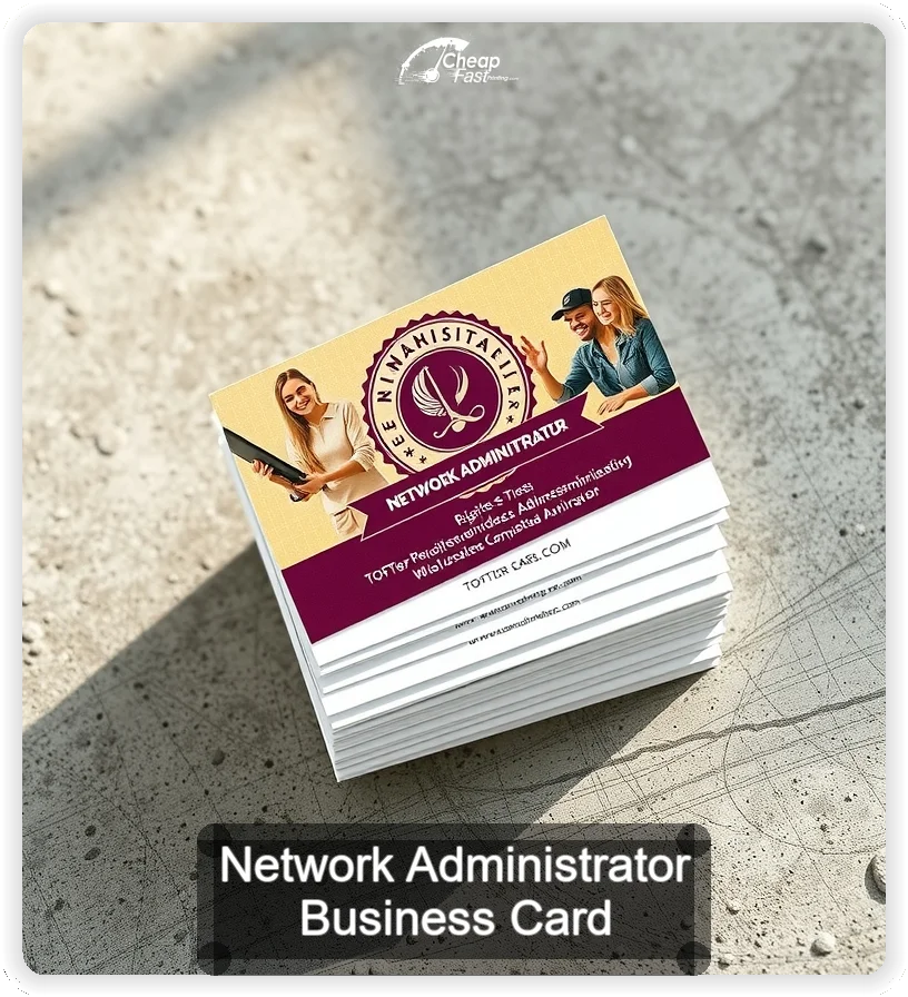 Network Administrator business card design sample