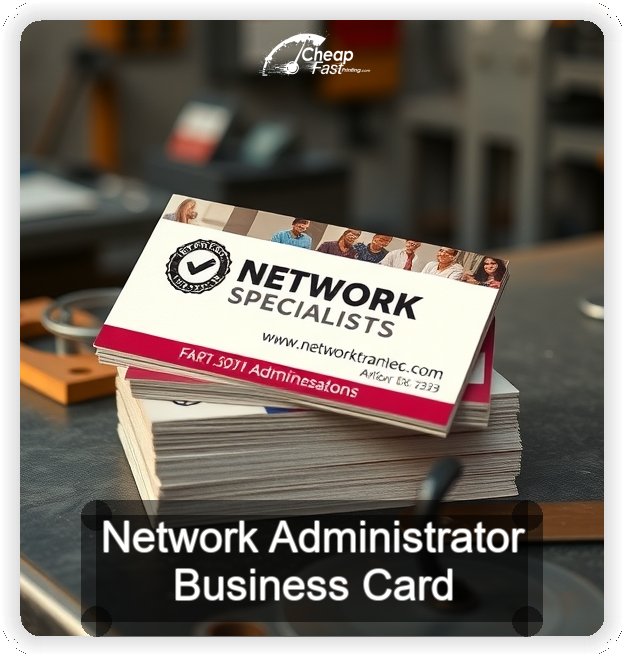 Network Administrator business card design sample