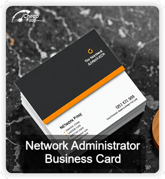 Network Administrator business card design sample