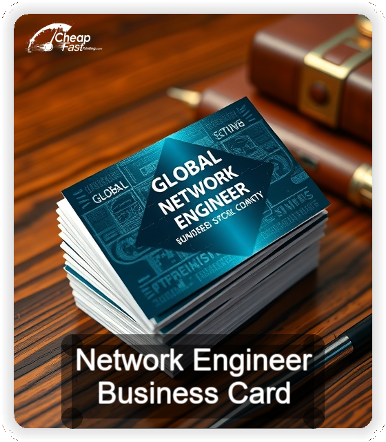 Network Engineer business card design sample