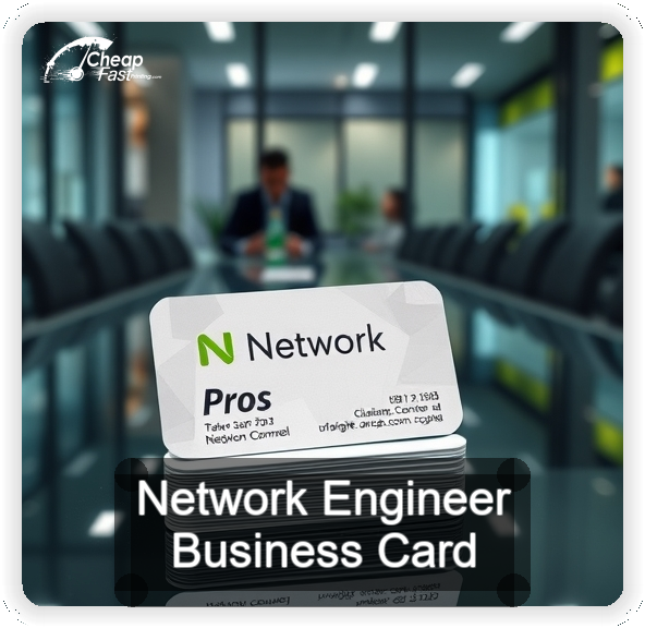 Network Engineer business card design sample
