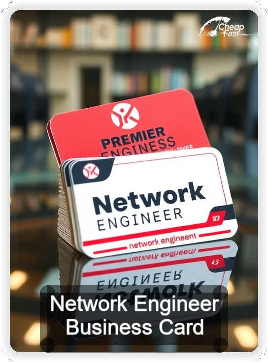 Network Engineer business card design sample
