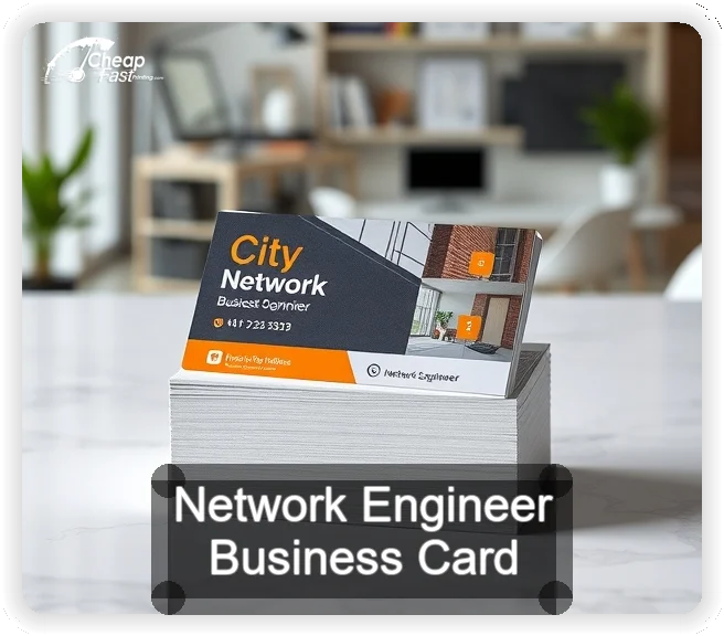 Network Engineer business card design sample
