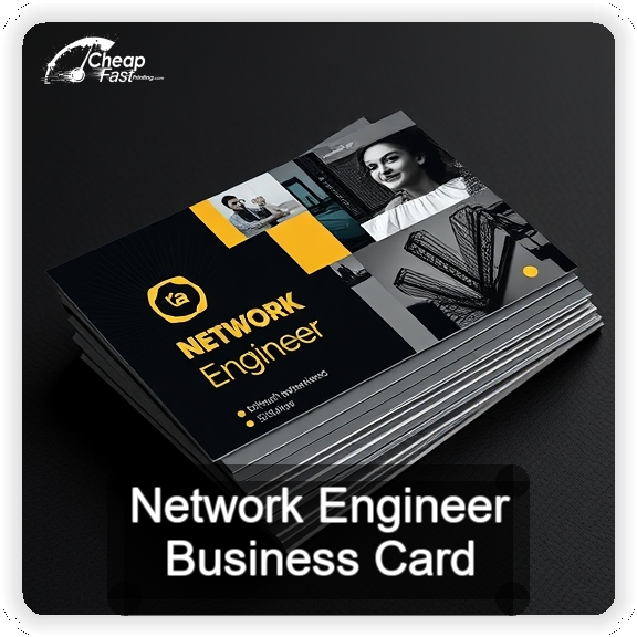 Network Engineer business card design sample