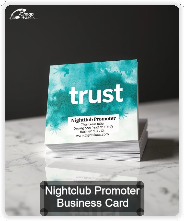 Nightclub Promoter business card design sample