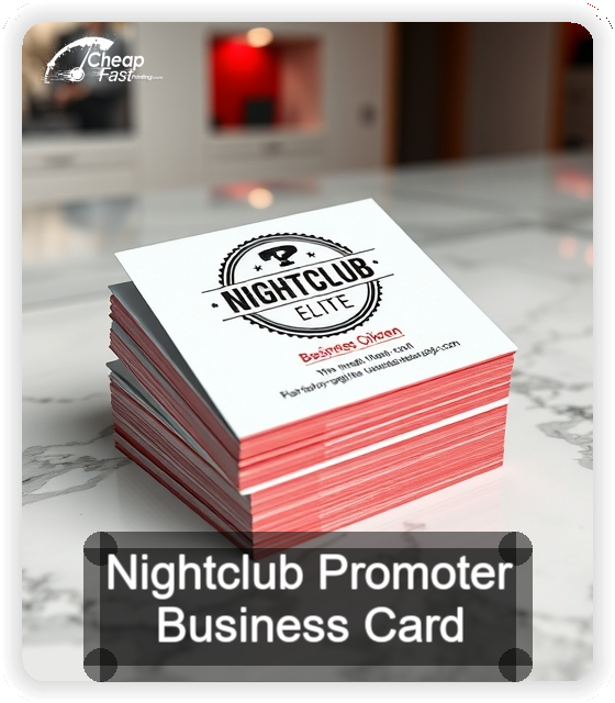 Nightclub Promoter business card design sample