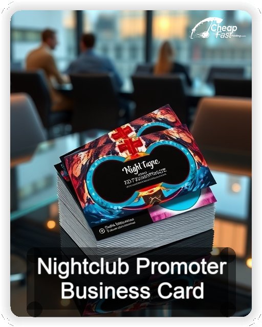 Nightclub Promoter business card design sample